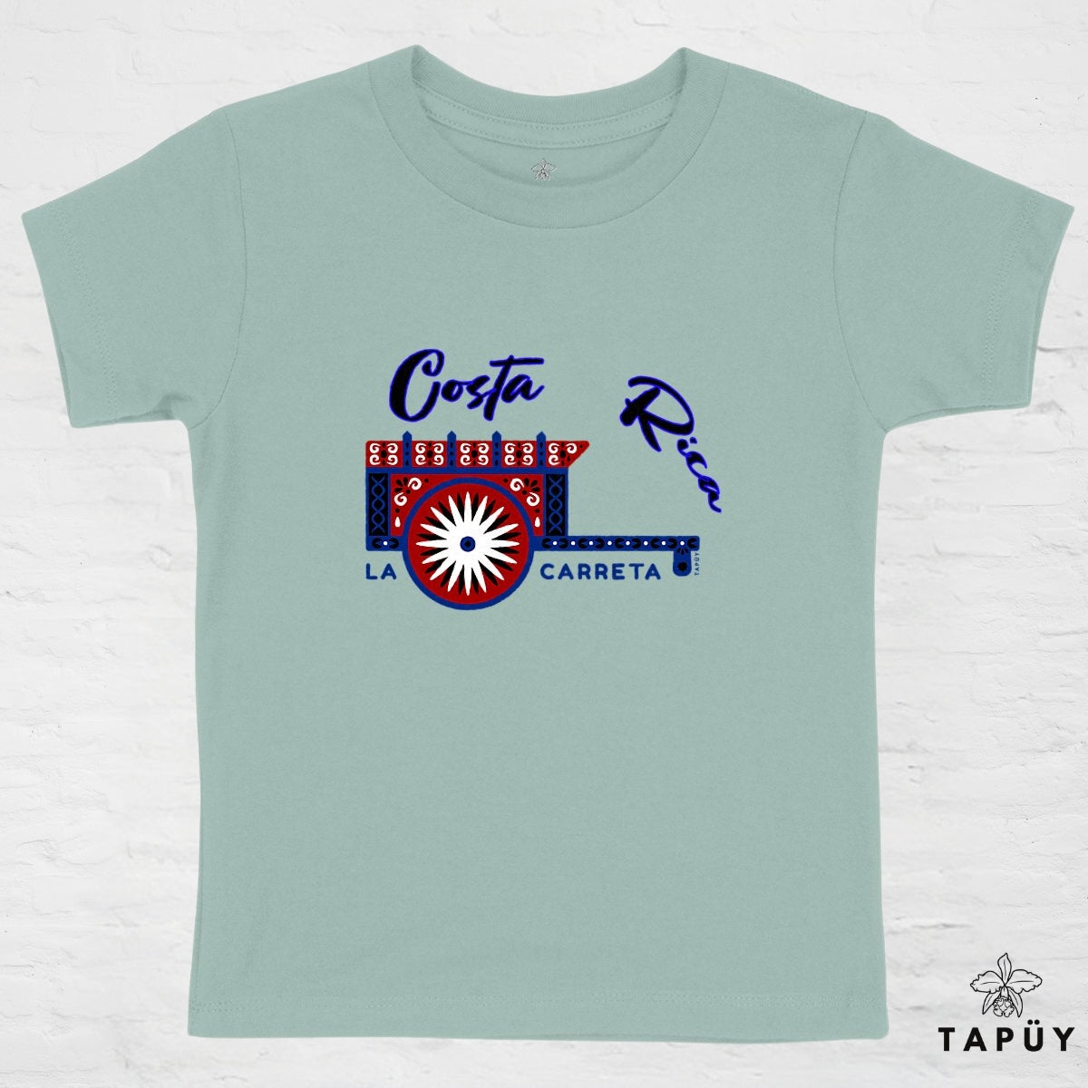 T-Shirt Enfant La Carreta de Costa Rica Vert / 4-6 de la marque Tapüy