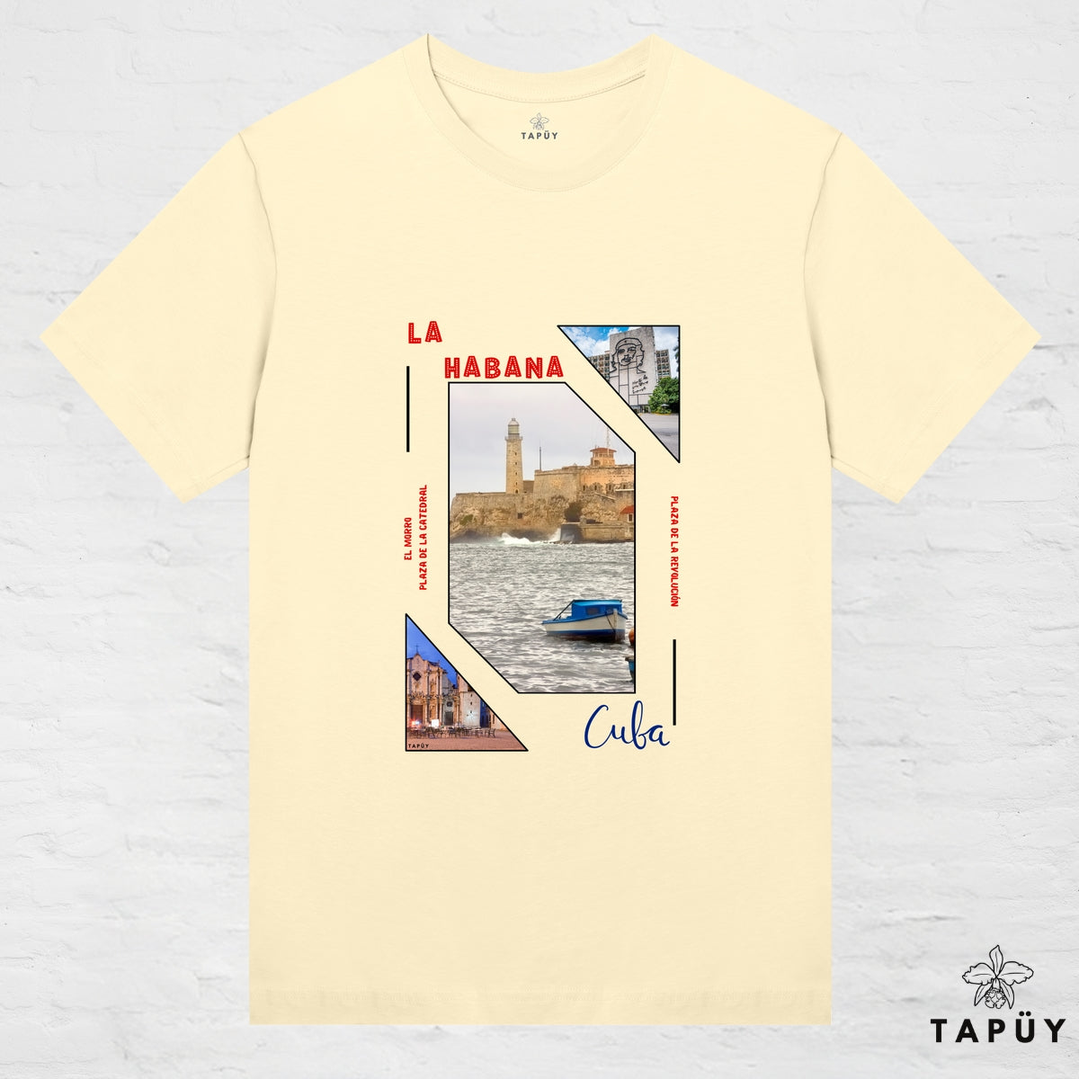 T-Shirt Femme - Capital La Habana Jaune Clair / XS de la marque Tapüy