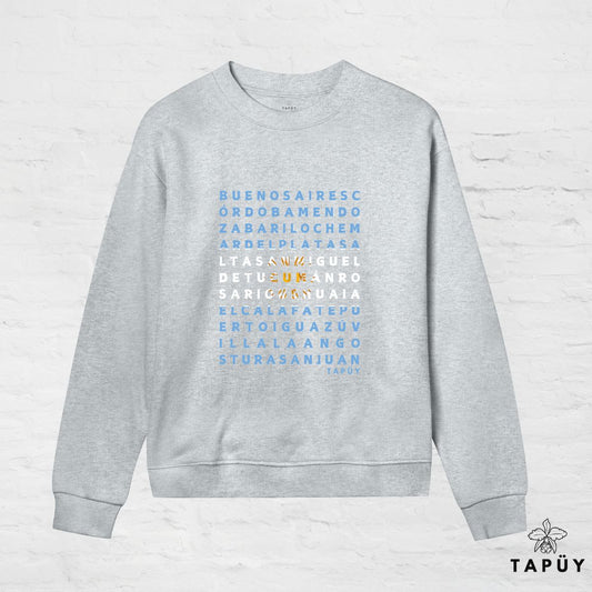 Sweatshirt Femme - Ciudades de Argentina Gris Chiné / XS de la marque Tapüy