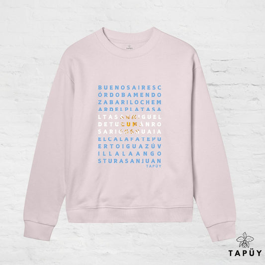 Sweatshirt Femme - Ciudades de Argentina Rose Clair / XS de la marque Tapüy