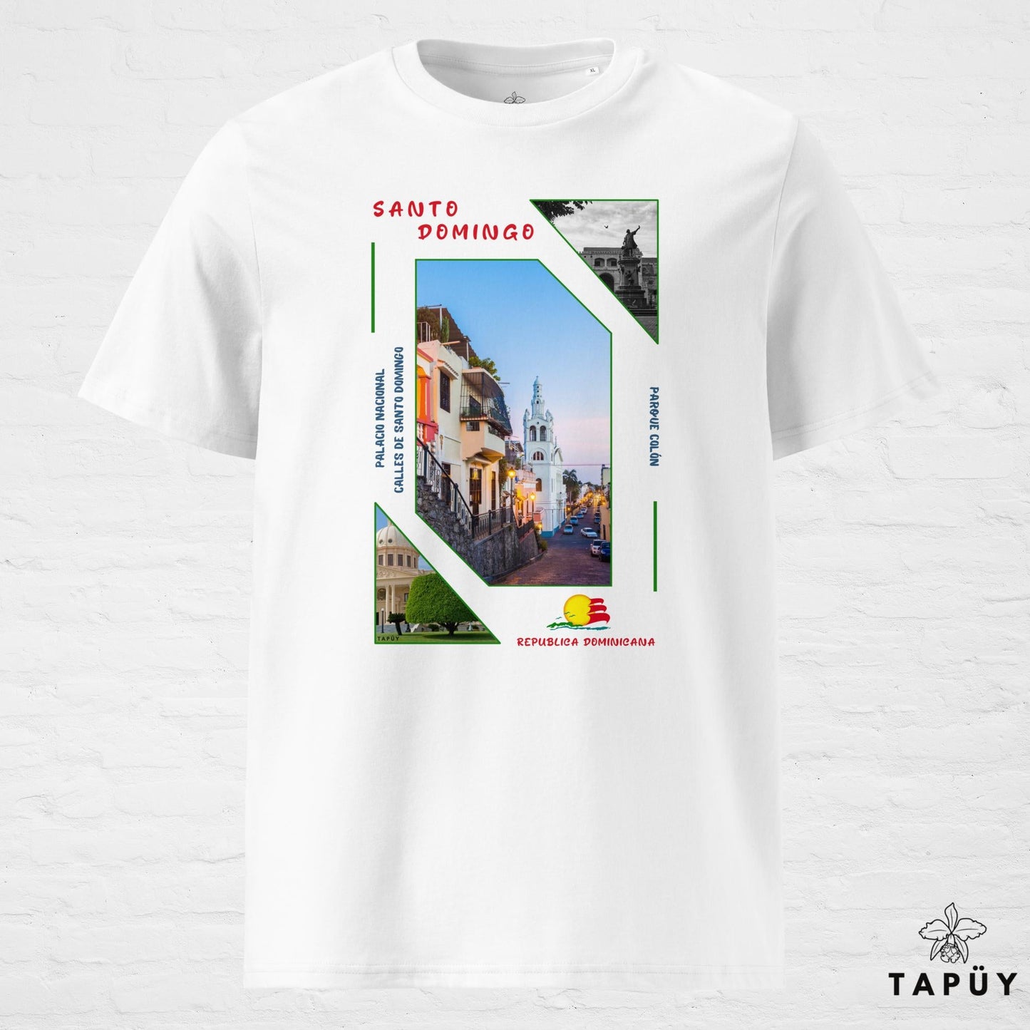 T-Shirt Homme Capital Santo Domingo Blanc / S de la marque Tapüy
