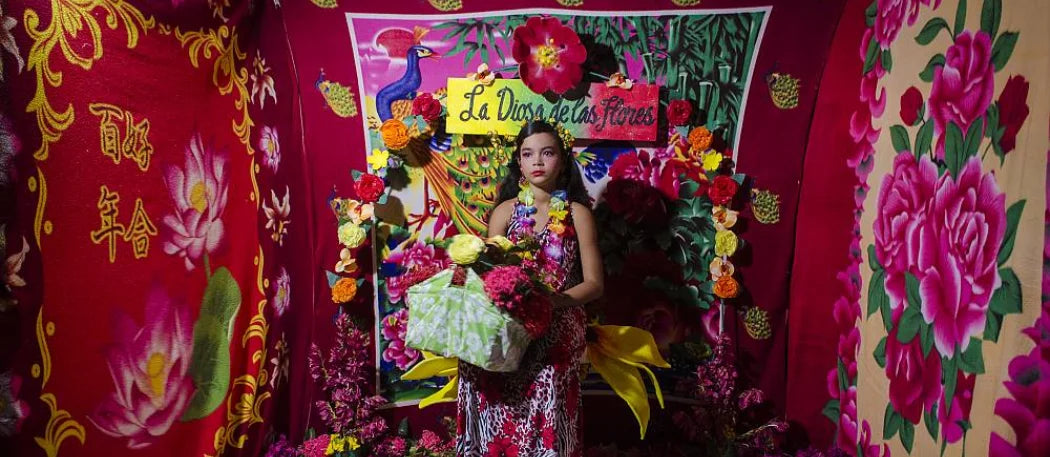 Cuadro vivo de Galeras, Colombia - La diosa de las flores