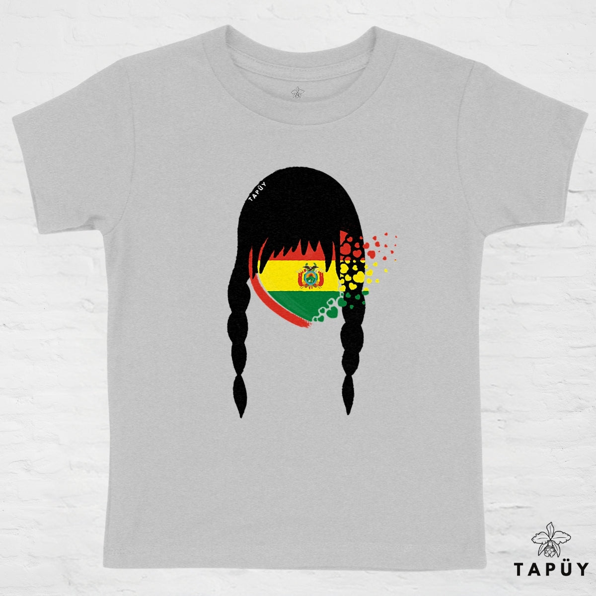 T-Shirt Enfant Cholita de mi Corazón Gris / 4-6 de la marque Tapüy