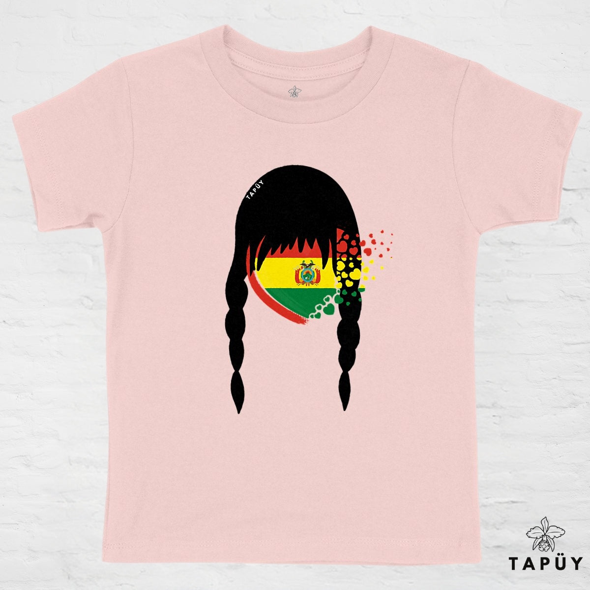 T-Shirt Enfant Cholita de mi Corazón Rose / 4-6 de la marque Tapüy