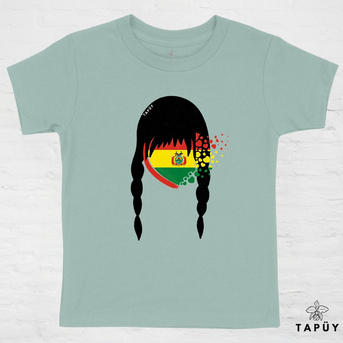 T-Shirt Enfant Cholita de mi Corazón Vert / 4-6 de la marque Tapüy