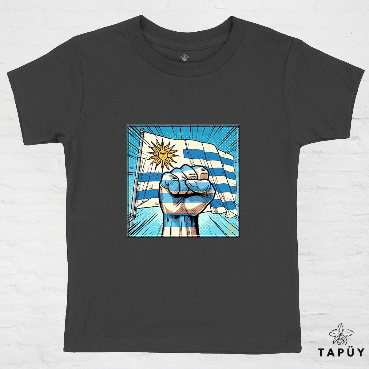 T-Shirt Enfant Comics Viva Uruguay Noir / 4-6 de la marque Tapüy