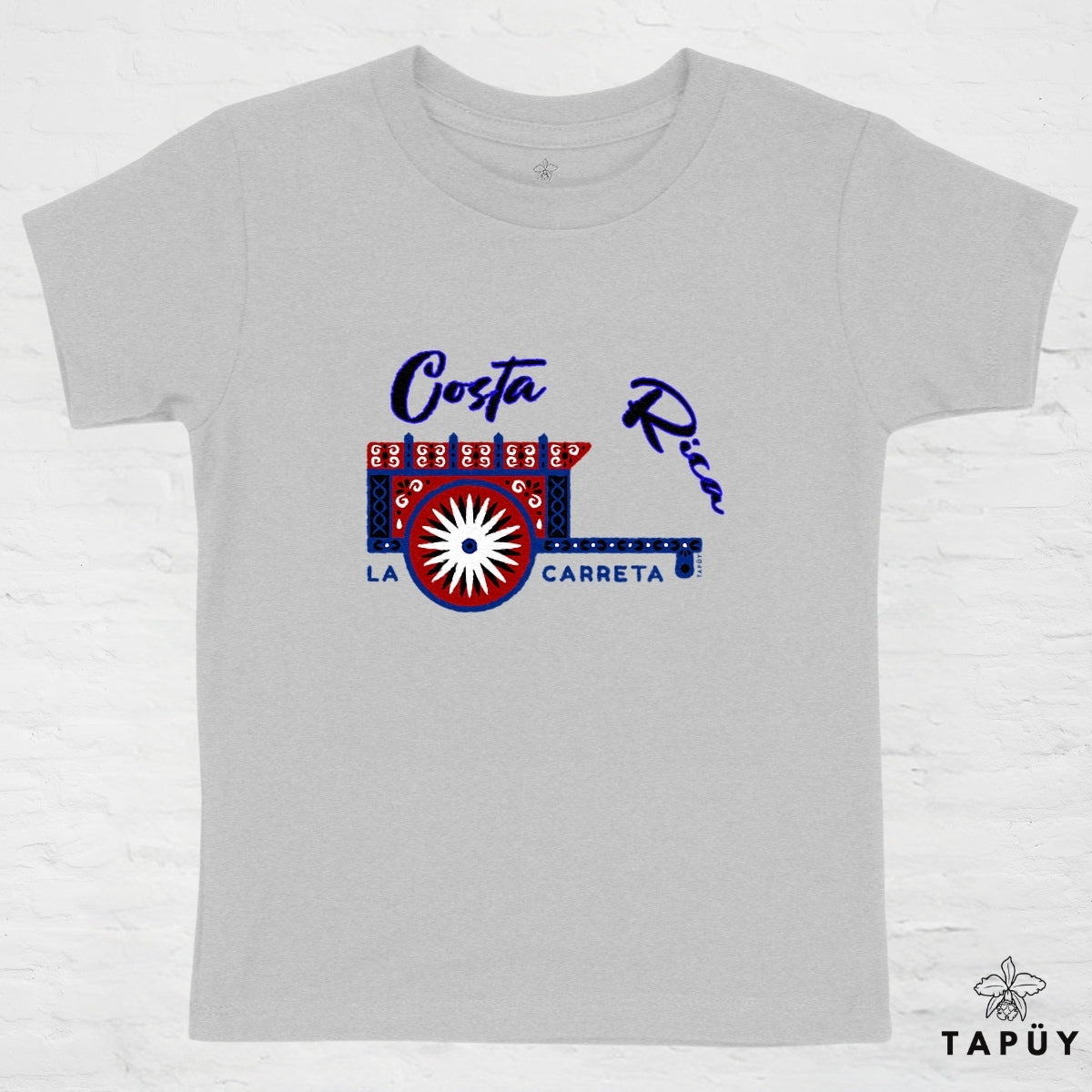 T-Shirt Enfant La Carreta de Costa Rica Gris / 4-6 de la marque Tapüy