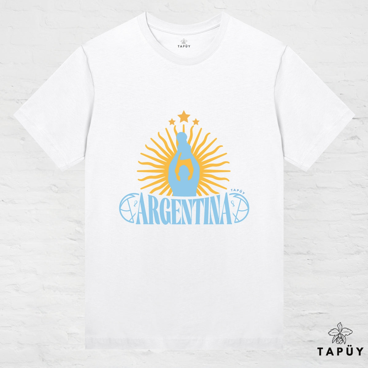 T-Shirt Femme - Argentina Campeón del Mundo Blanc / XS de la marque Tapüy