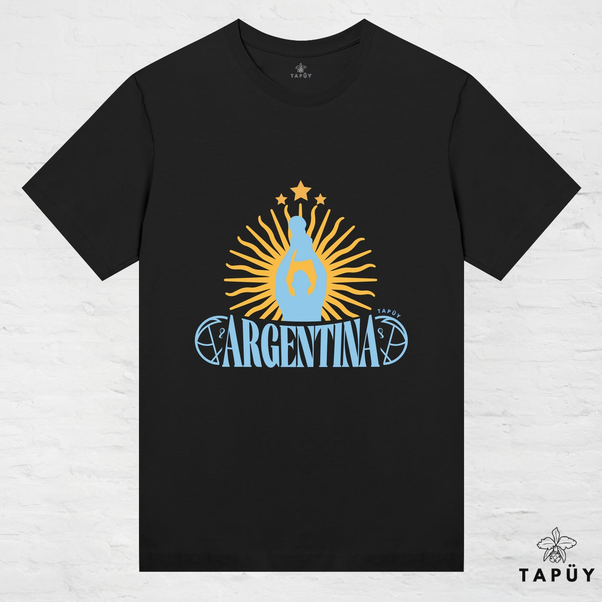 T-Shirt Femme - Argentina Campeón del Mundo Noir / XS de la marque Tapüy