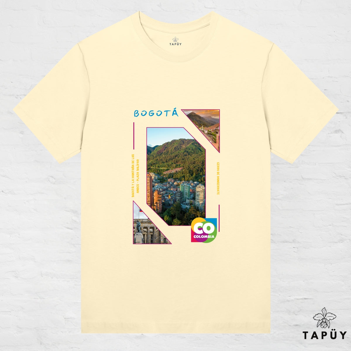 T-Shirt Femme - Capital Bogotá Jaune Clair / XS de la marque Tapüy