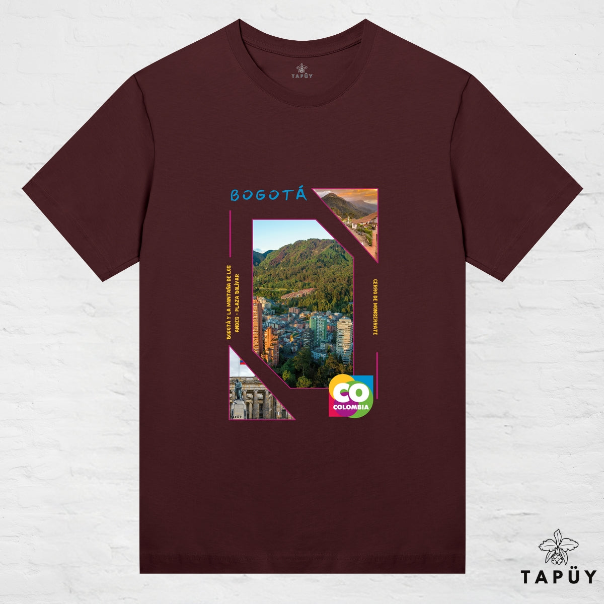 T-Shirt Femme - Capital Bogotá Marron Foncé / XS de la marque Tapüy