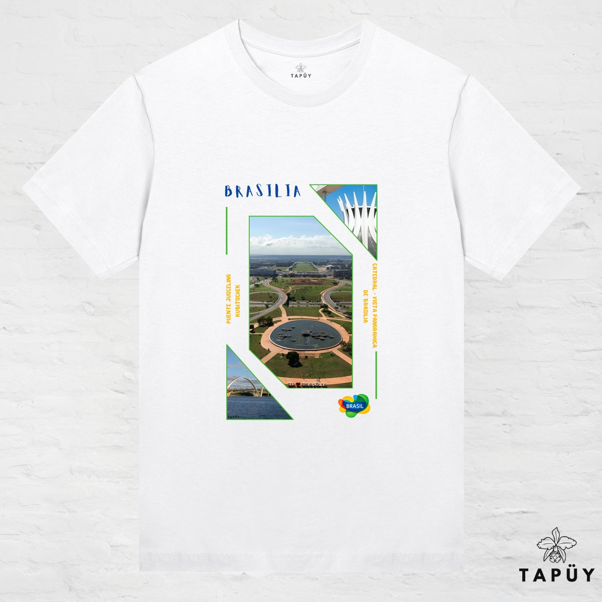 T-Shirt Femme - Capital Brasilia Blanc / XS de la marque Tapüy