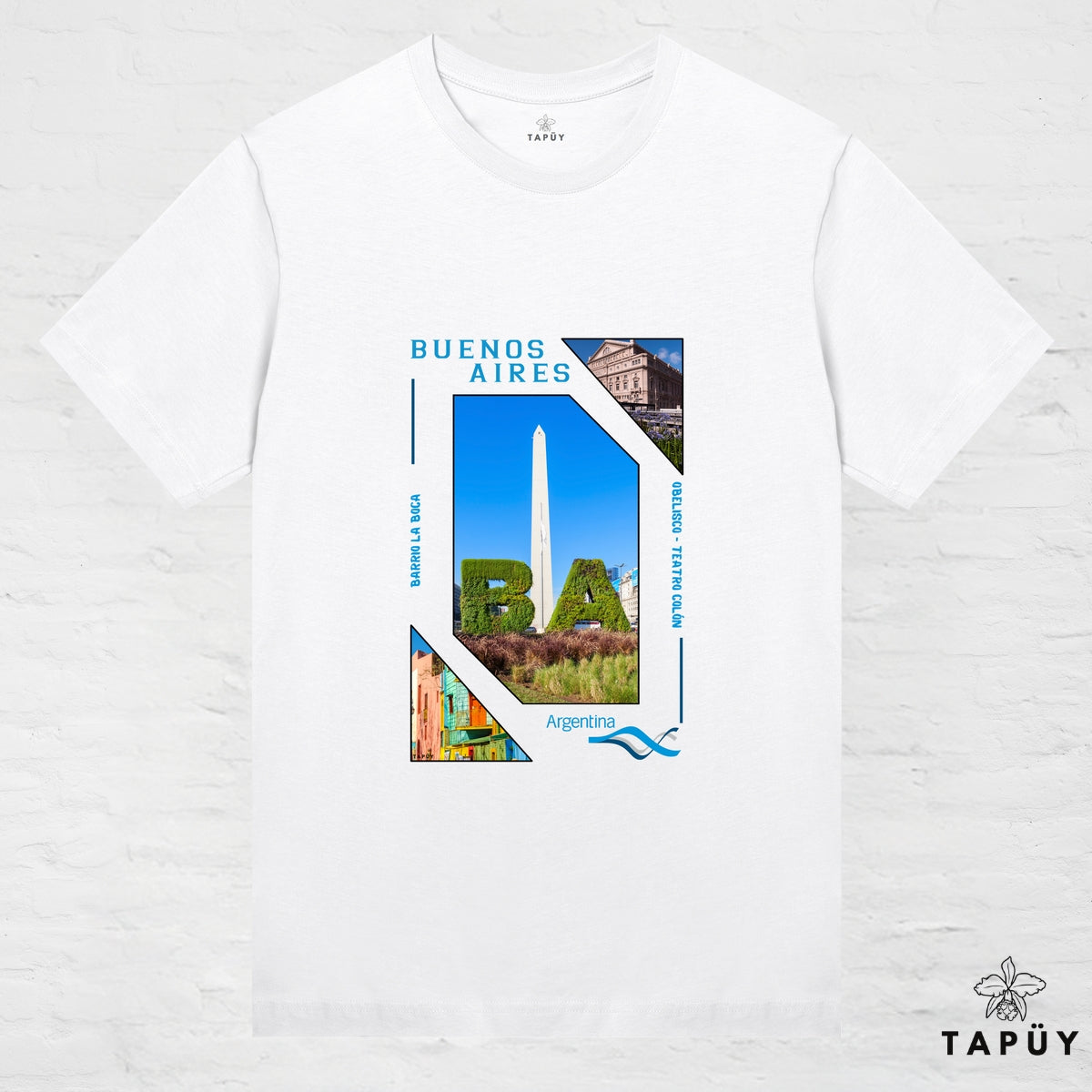 T-Shirt Femme - Capital Buenos Aires Blanc / XS de la marque Tapüy