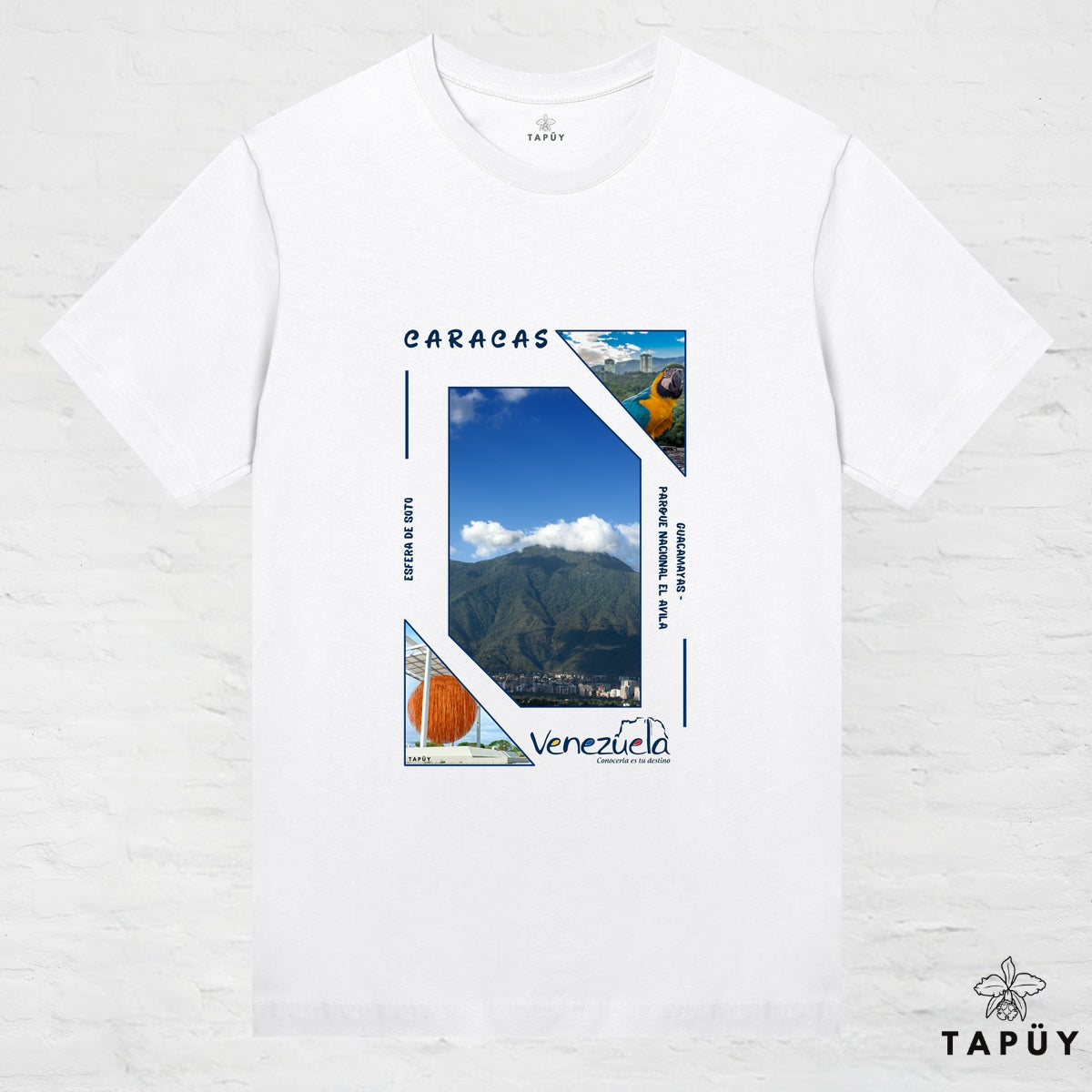 T-Shirt Femme - Capital Caracas Blanc / XS / women de la marque Tapüy