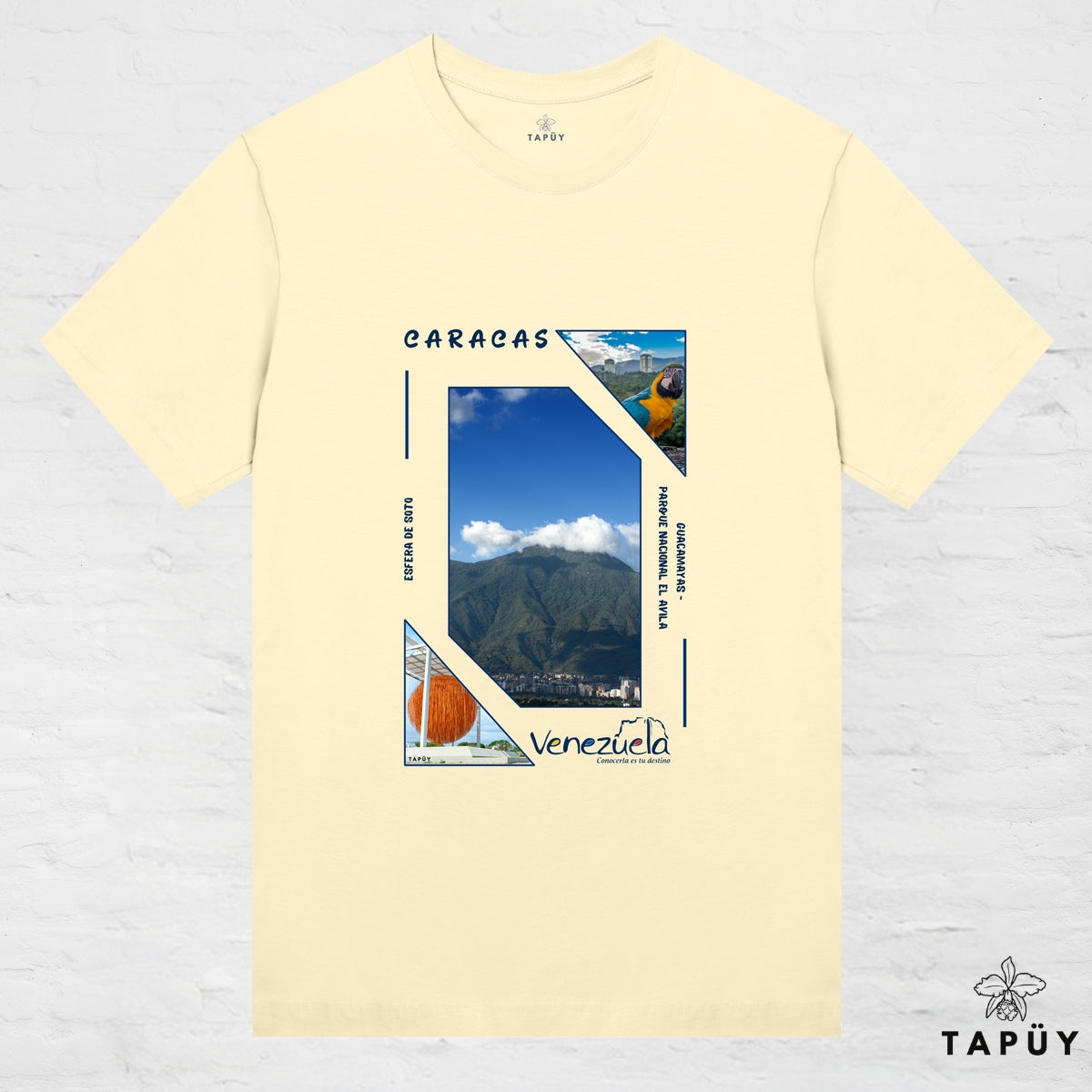 T-Shirt Femme - Capital Caracas Jaune Clair / XS / women de la marque Tapüy