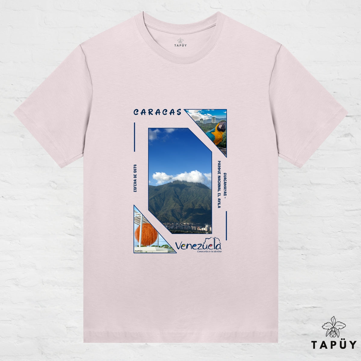 T-Shirt Femme - Capital Caracas Rose Clair / XS / women de la marque Tapüy