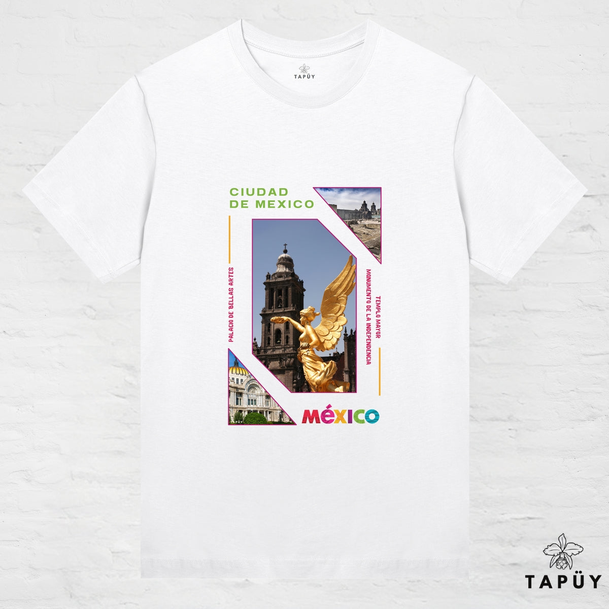 T-Shirt Femme - Capital Ciudad de México Blanc / XS / women de la marque Tapüy