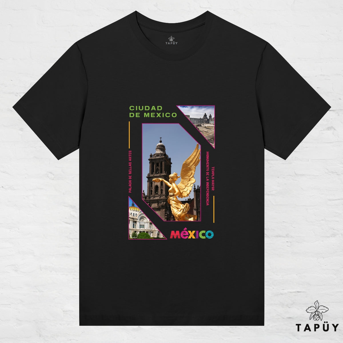 T-Shirt Femme - Capital Ciudad de México Noir / XS / women de la marque Tapüy