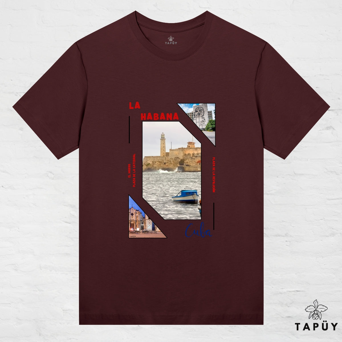 T-Shirt Femme - Capital La Habana Marron Foncé / XS de la marque Tapüy