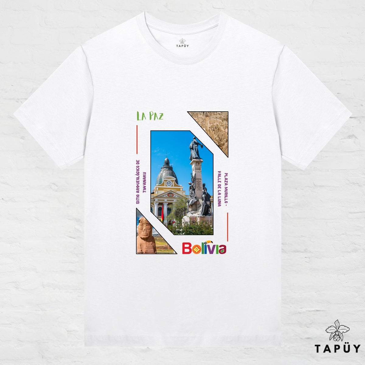 T-Shirt Femme - Capital La Paz Blanc / XS de la marque Tapüy