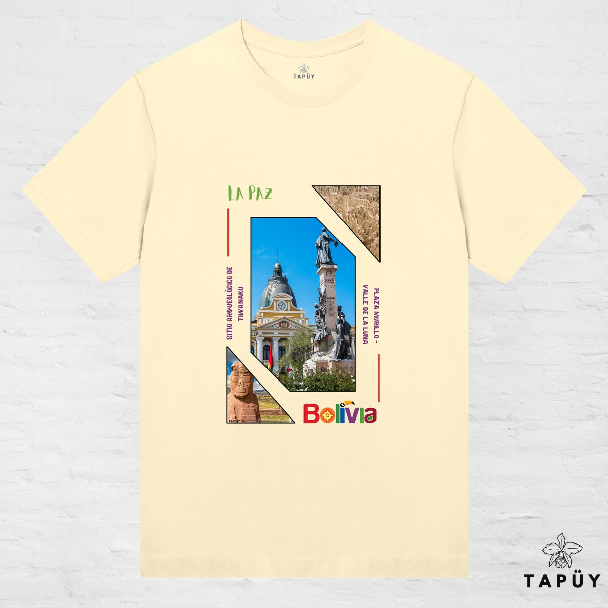 T-Shirt Femme - Capital La Paz Jaune Clair / XS de la marque Tapüy