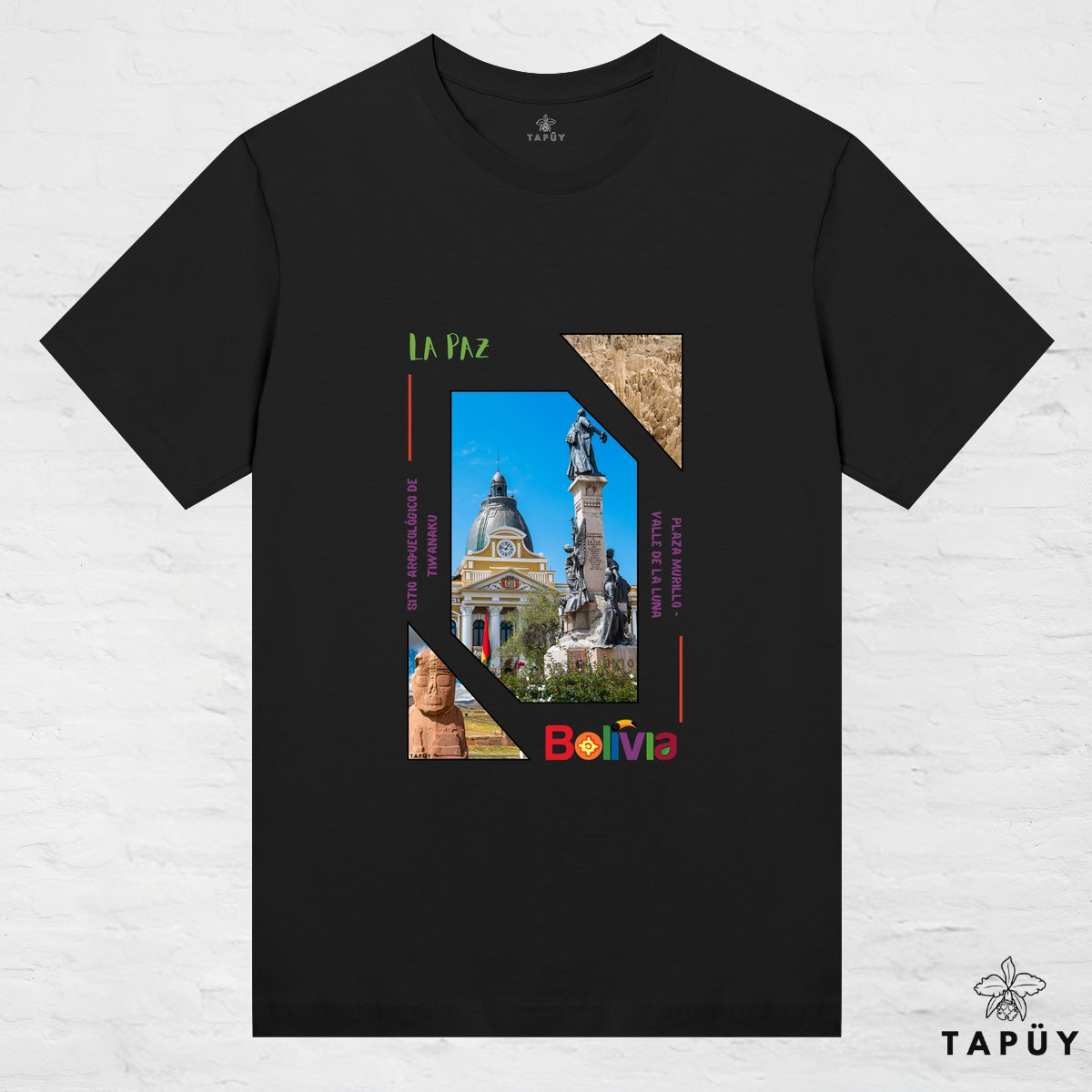 T-Shirt Femme - Capital La Paz Noir / XS de la marque Tapüy