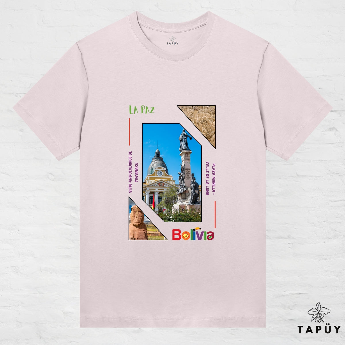 T-Shirt Femme - Capital La Paz Rose Clair / XS de la marque Tapüy