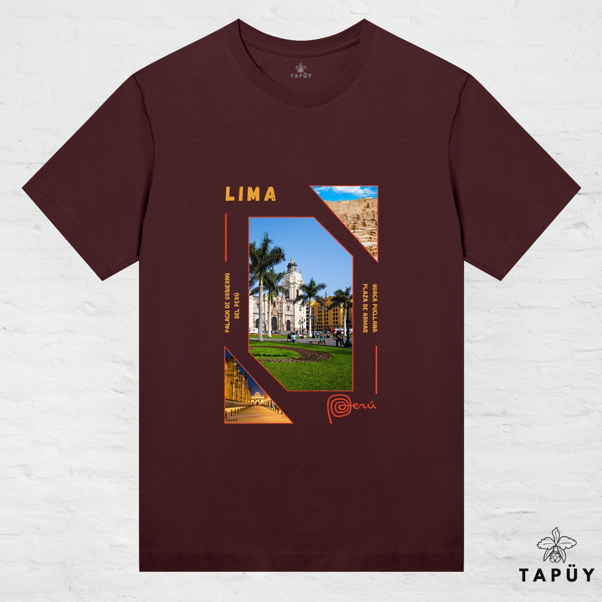 T-Shirt Femme - Capital Lima Marron Foncé / XS / women de la marque Tapüy