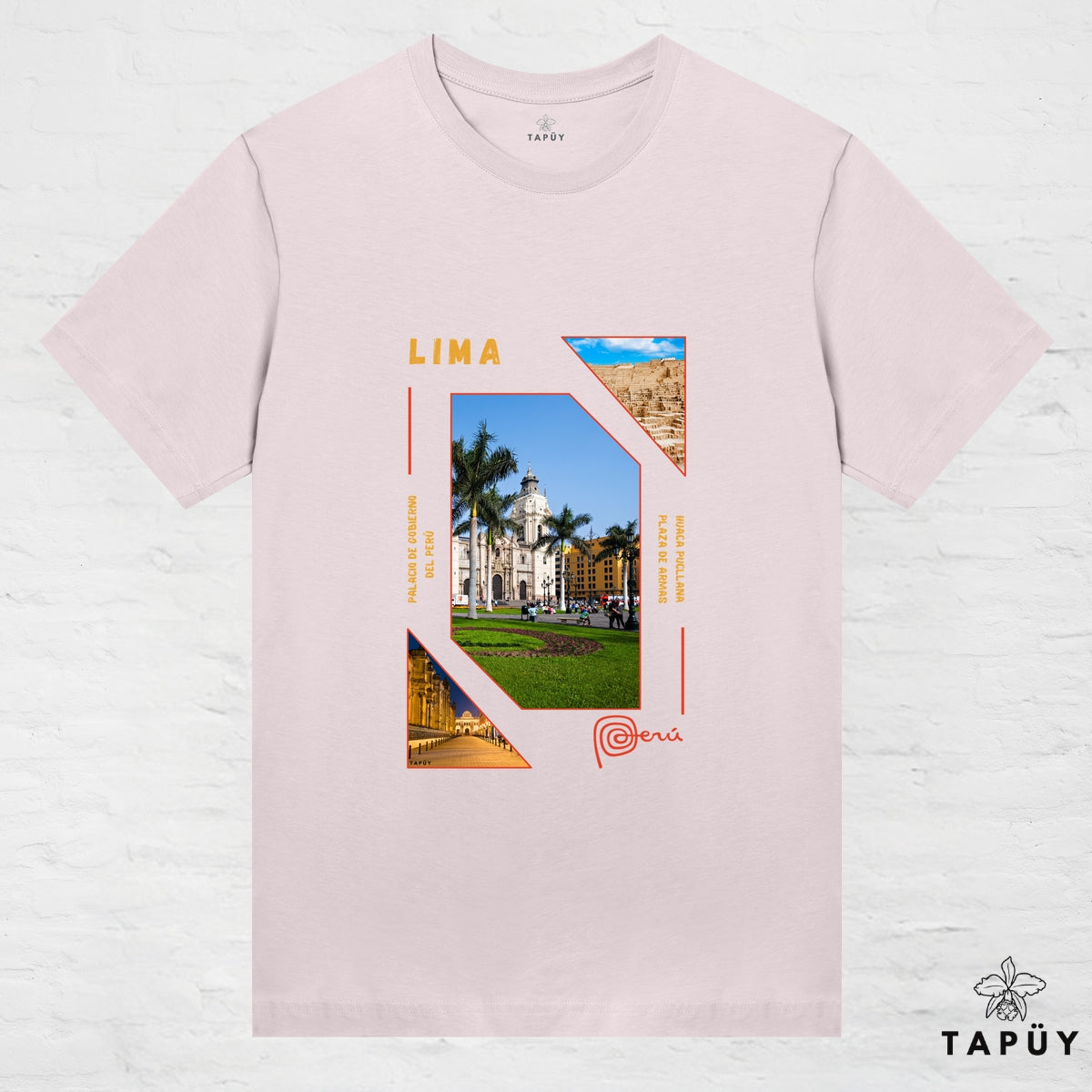 T-Shirt Femme - Capital Lima Rose Clair / XS / women de la marque Tapüy