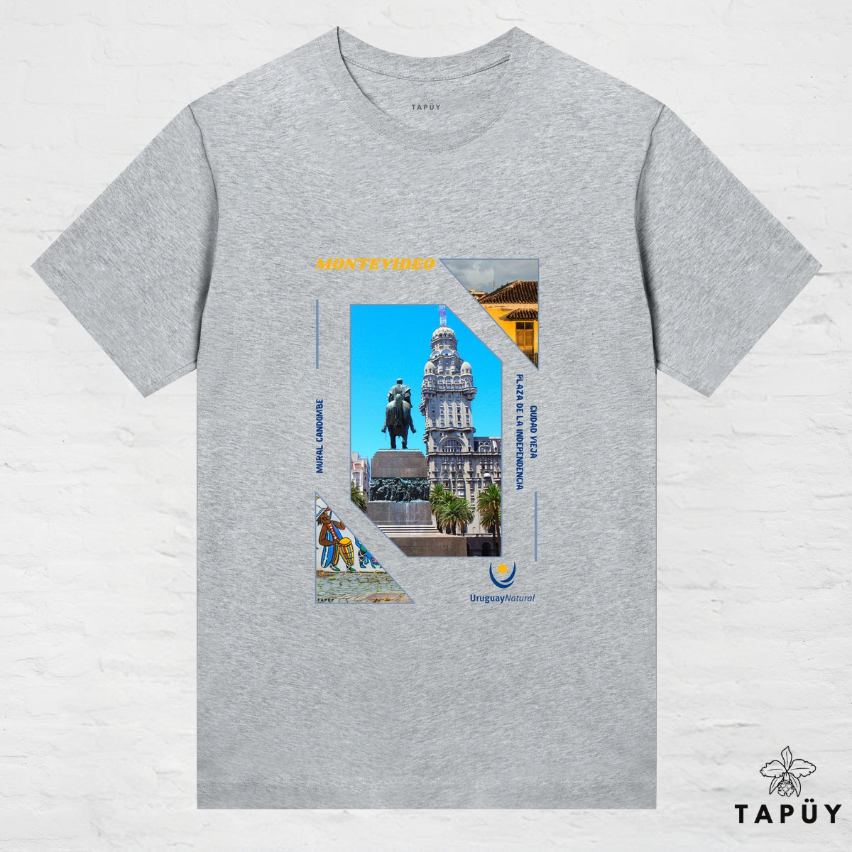 T-Shirt Femme - Capital Montevideo Gris Chiné / XS / women de la marque Tapüy