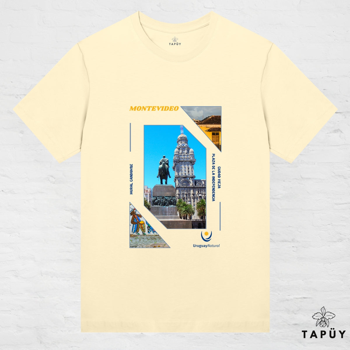 T-Shirt Femme - Capital Montevideo Jaune Clair / XS / women de la marque Tapüy