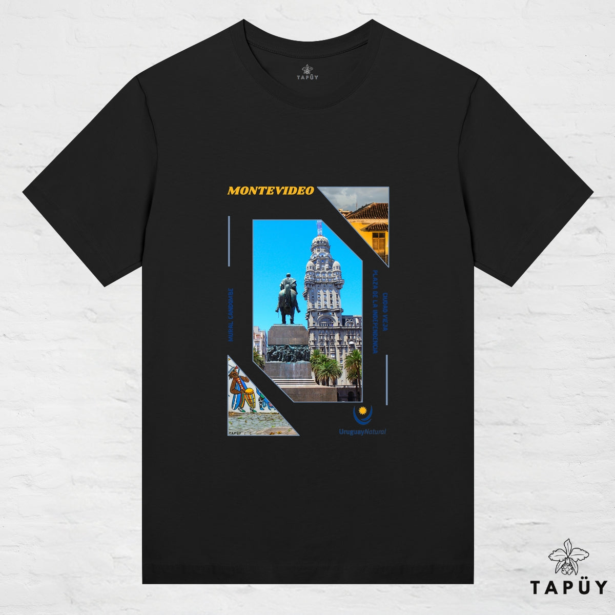 T-Shirt Femme - Capital Montevideo Noir / XS / women de la marque Tapüy