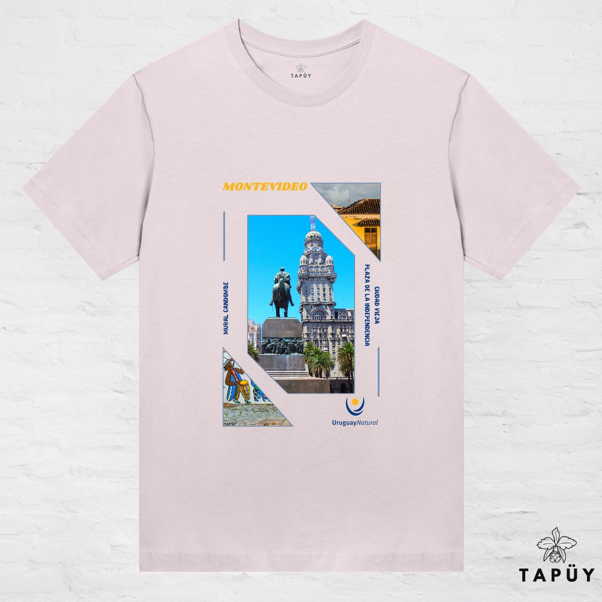 T-Shirt Femme - Capital Montevideo Rose Clair / XS / women de la marque Tapüy