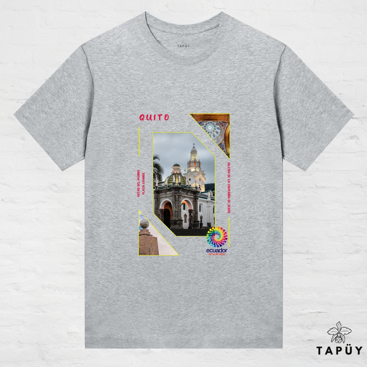 T-Shirt Femme - Capital Quito Gris Chiné / XS / women de la marque Tapüy