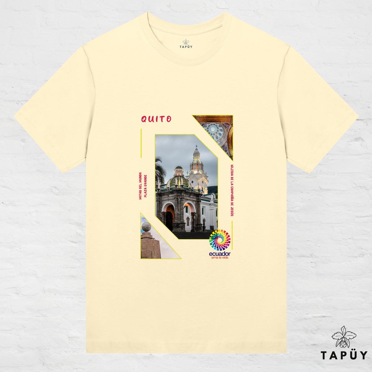 T-Shirt Femme - Capital Quito Jaune Clair / XS / women de la marque Tapüy