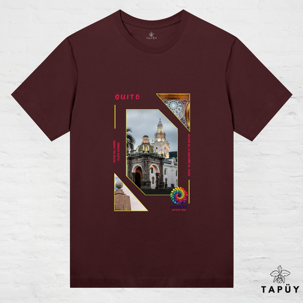 T-Shirt Femme - Capital Quito Marron Foncé / XS / women de la marque Tapüy