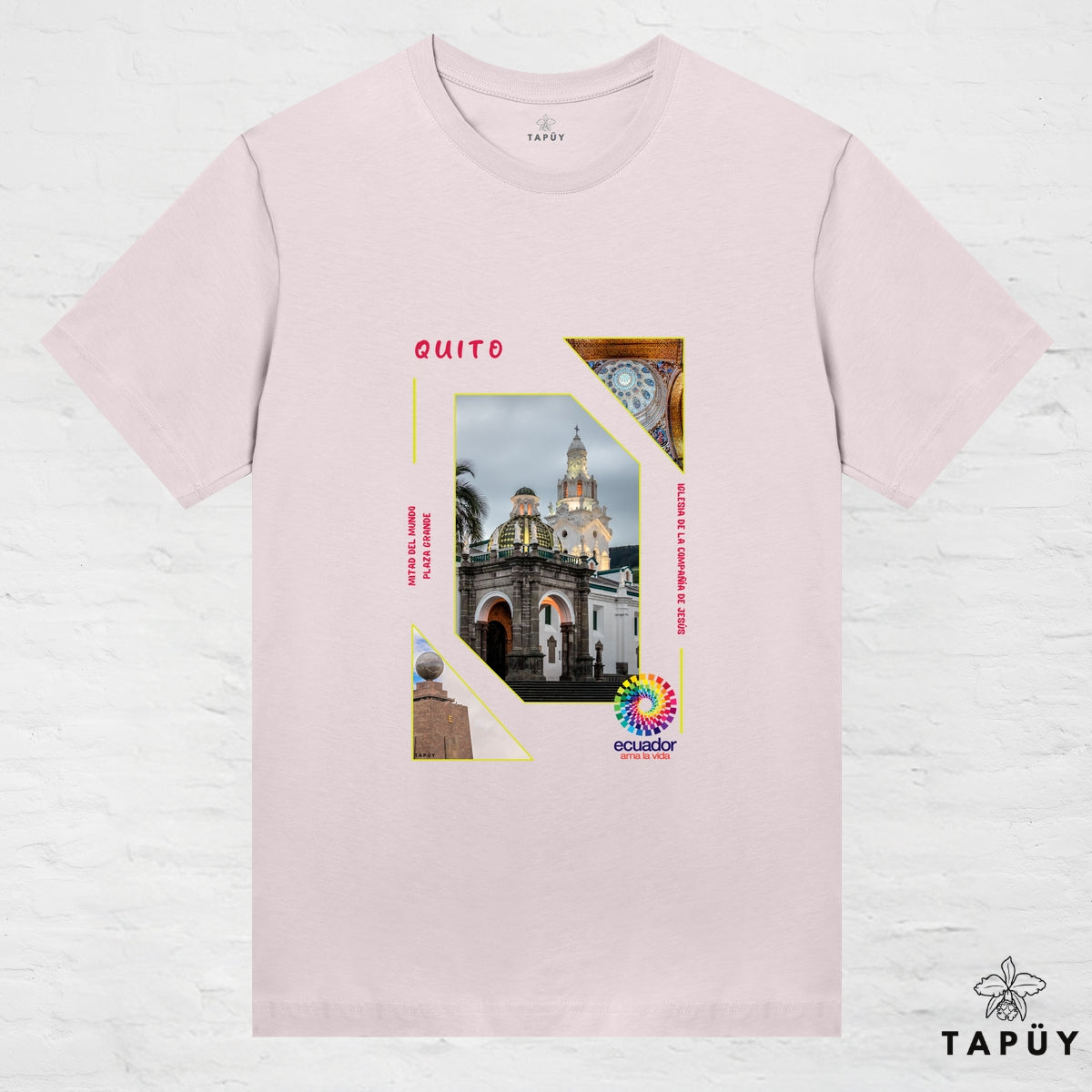 T-Shirt Femme - Capital Quito Rose Clair / XS / women de la marque Tapüy