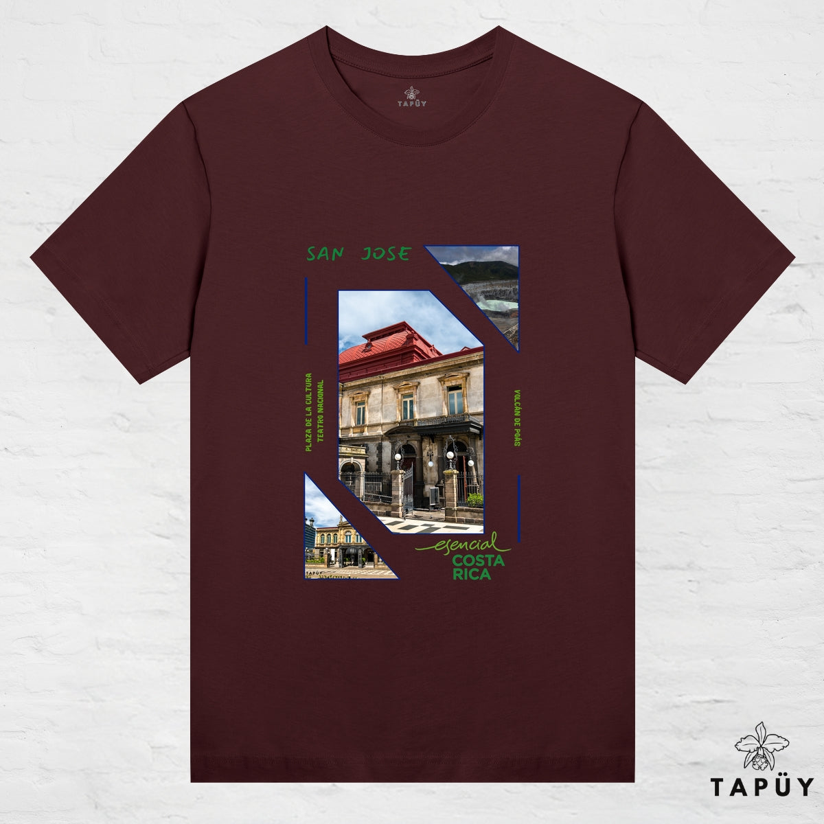 T-Shirt Femme - Capital San José Marron Foncé / XS de la marque Tapüy