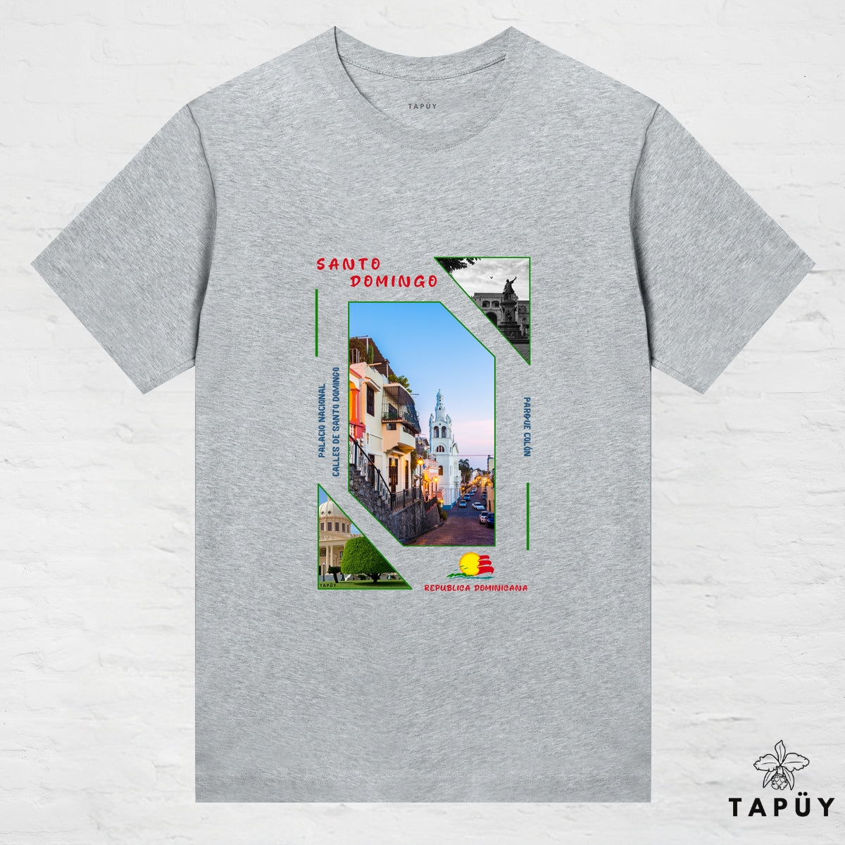 T-Shirt Femme - Capital Santo Domingo Gris Chiné / XS / women de la marque Tapüy