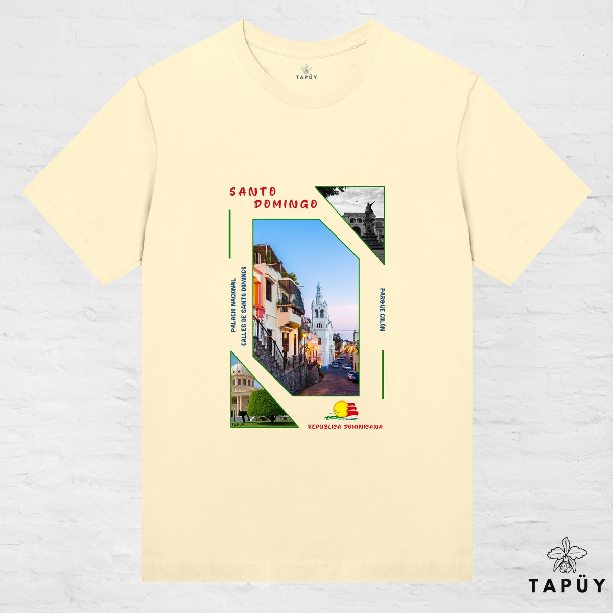 T-Shirt Femme - Capital Santo Domingo Jaune Clair / XS / women de la marque Tapüy