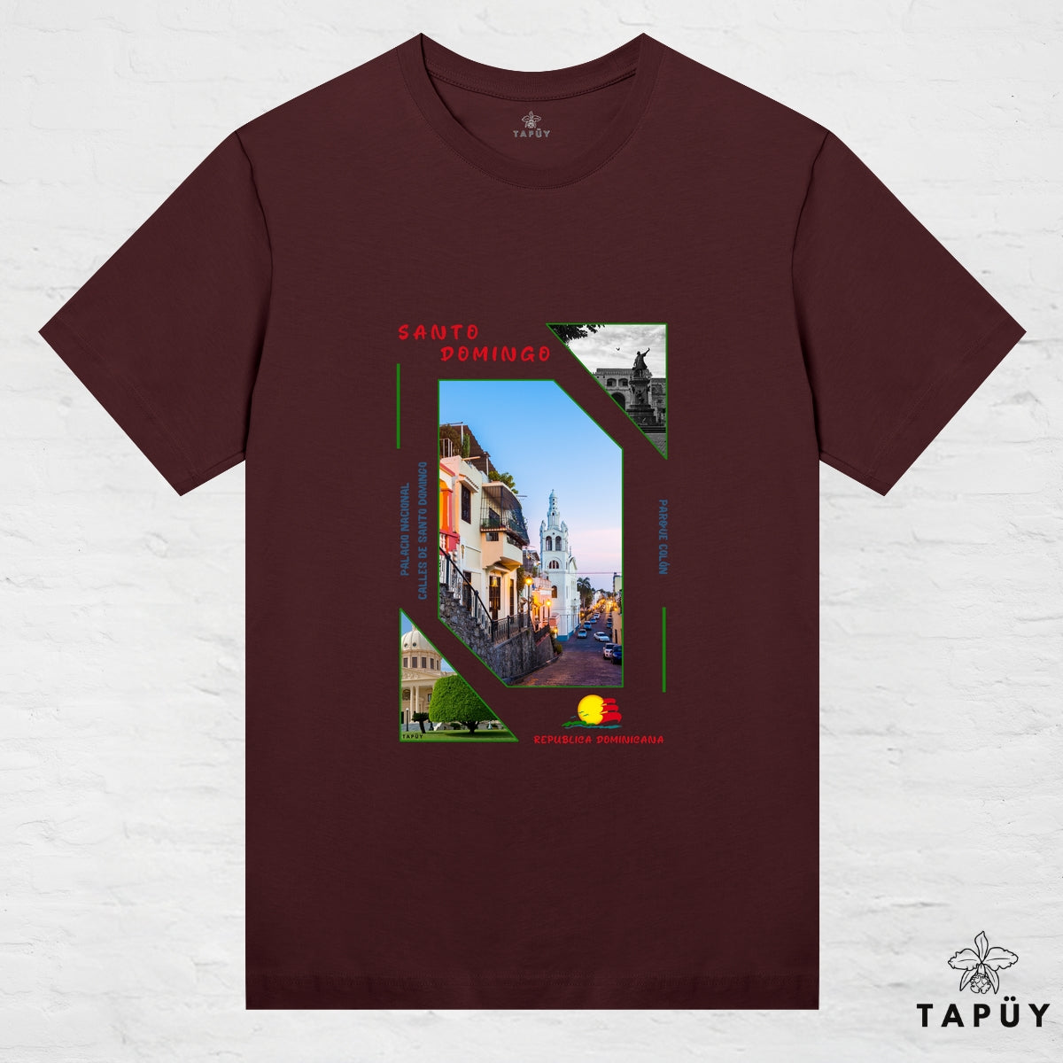 T-Shirt Femme - Capital Santo Domingo Marron Foncé / XS / women de la marque Tapüy