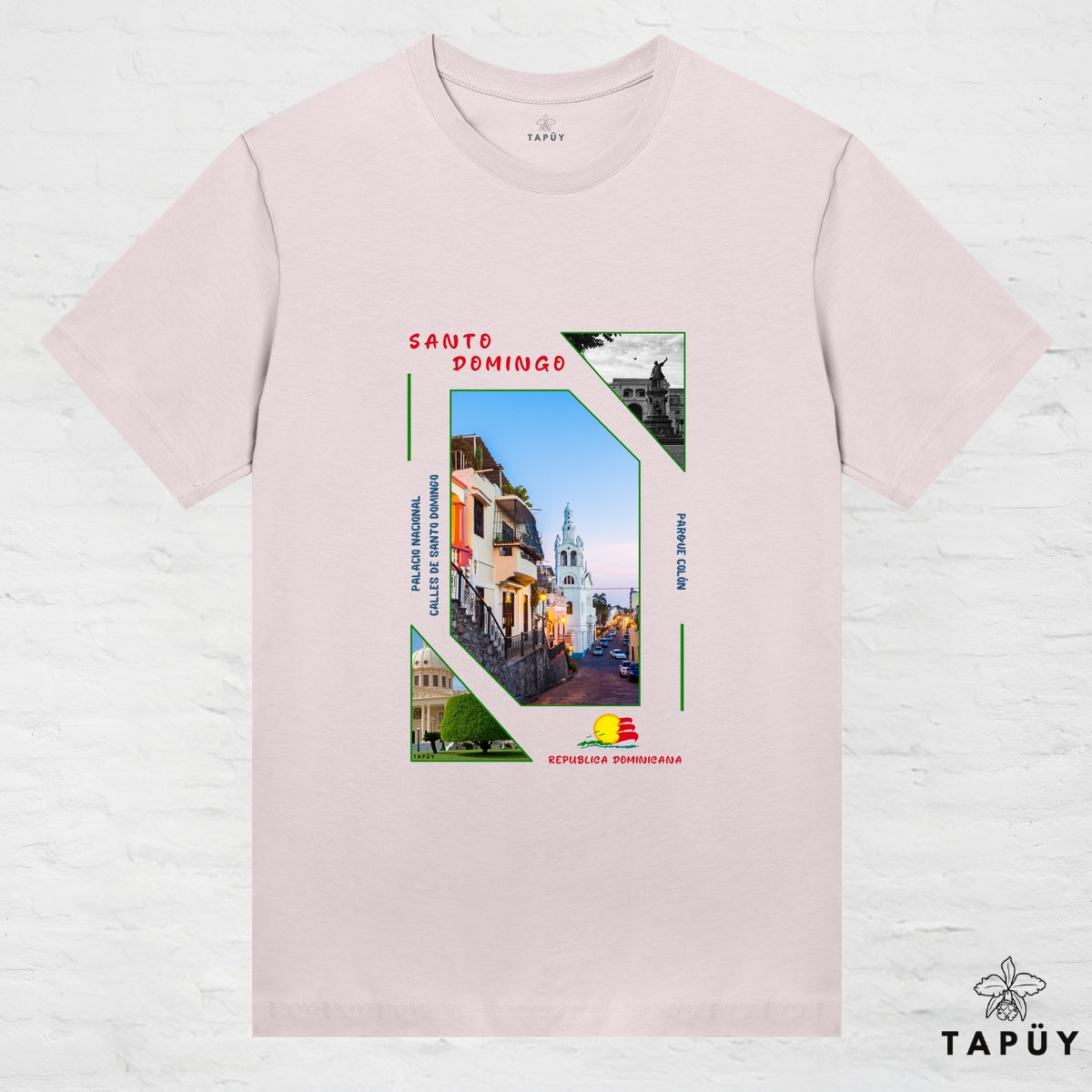 T-Shirt Femme - Capital Santo Domingo Rose Clair / XS / women de la marque Tapüy