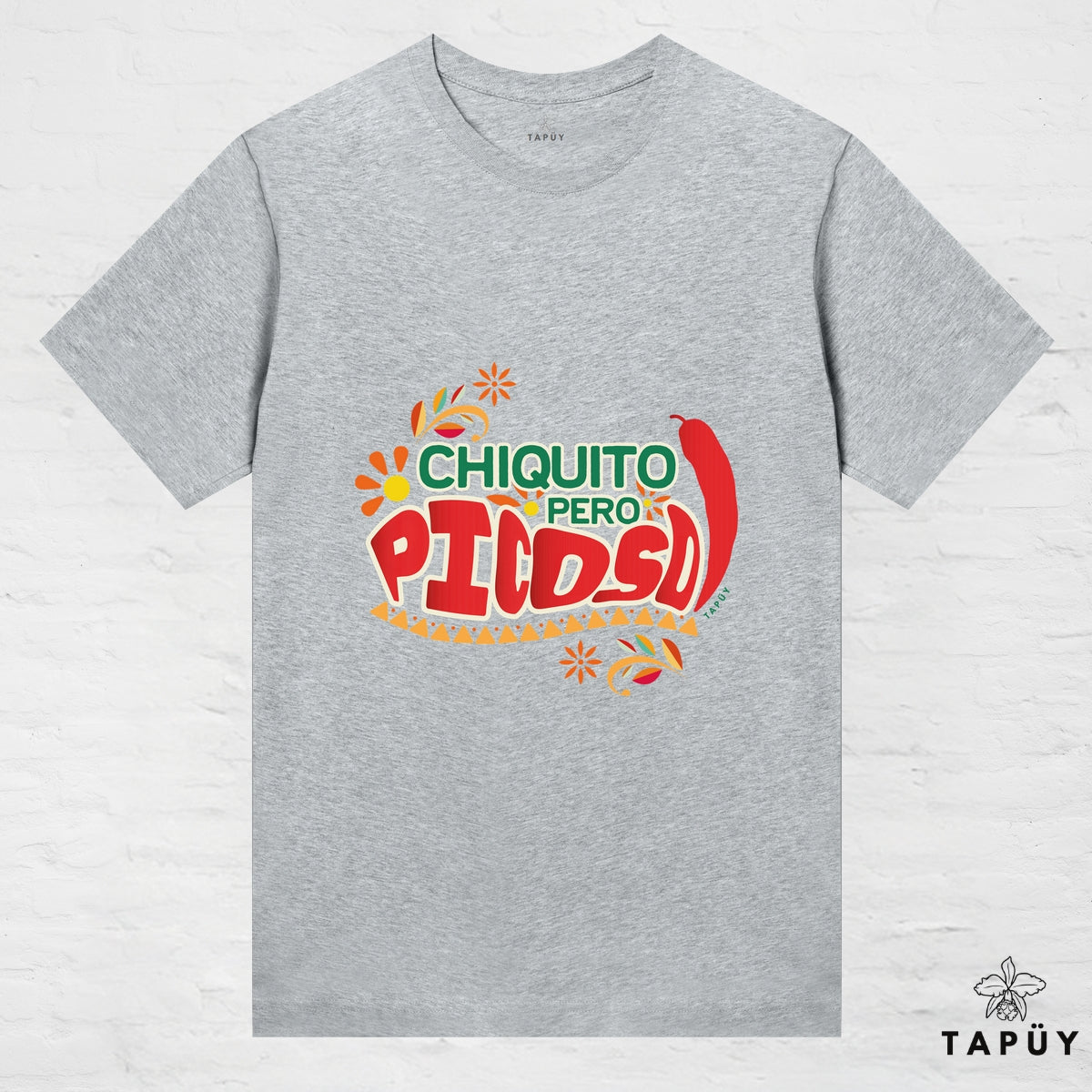 T-Shirt Femme - Chiquito Pero Picoso Gris Chiné / XS / women de la marque Tapüy