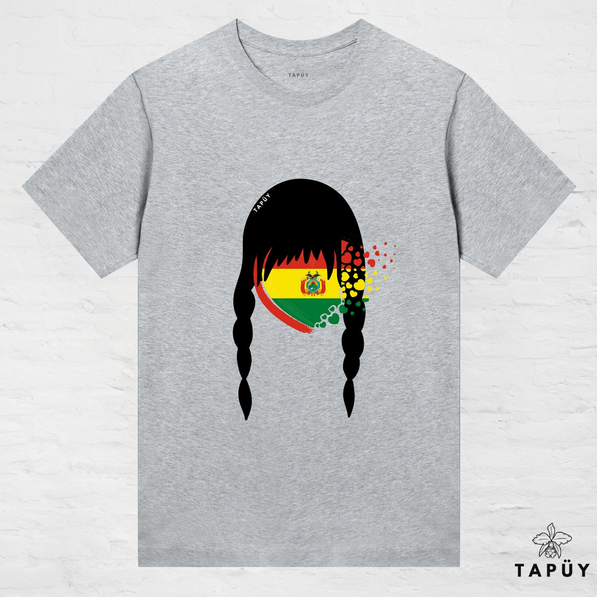 T-Shirt Femme - Cholita de mi Corazón Gris Chiné / XS de la marque Tapüy