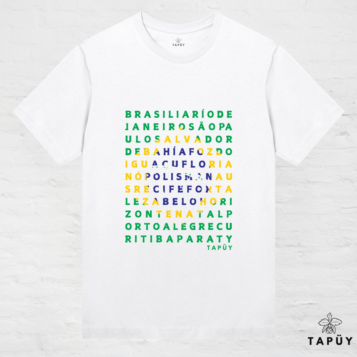 T-Shirt Femme - Cidades do Brasil Blanc / XS de la marque Tapüy