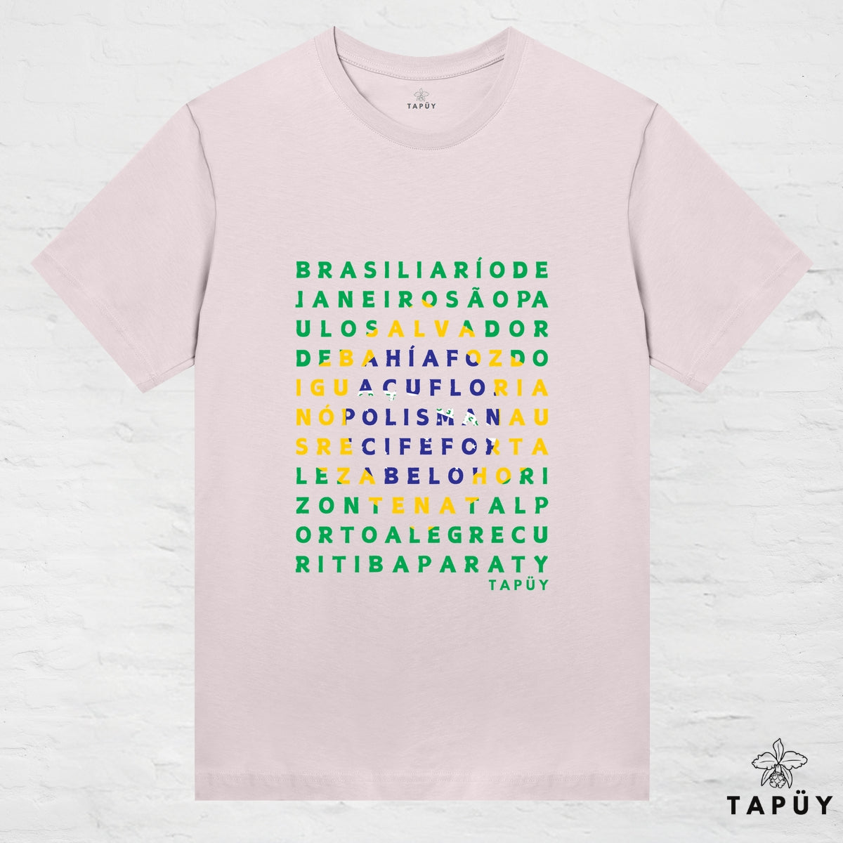 T-Shirt Femme - Cidades do Brasil Rose Clair / XS de la marque Tapüy