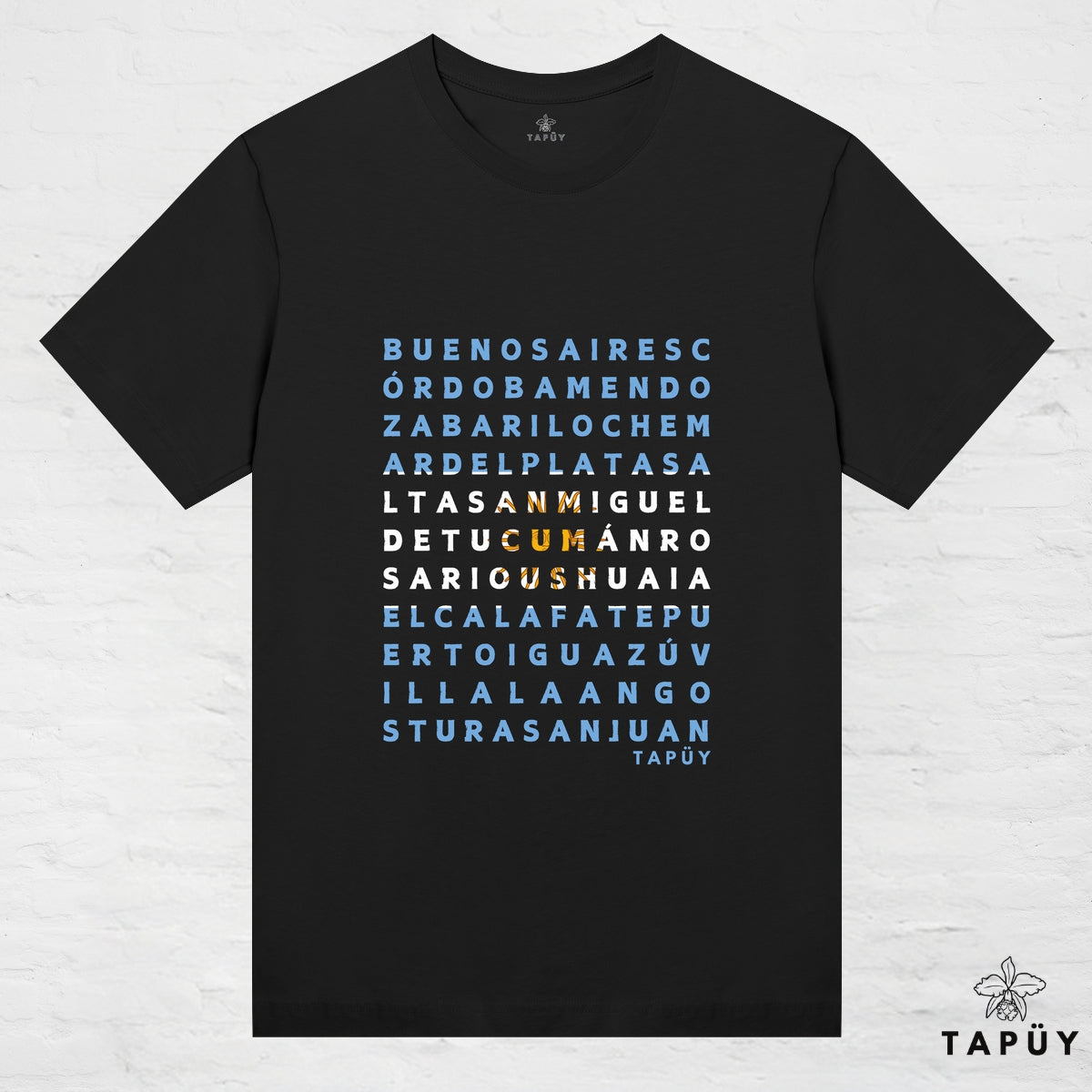 T-Shirt Femme - Ciudades de Argentina Noir / XS de la marque Tapüy