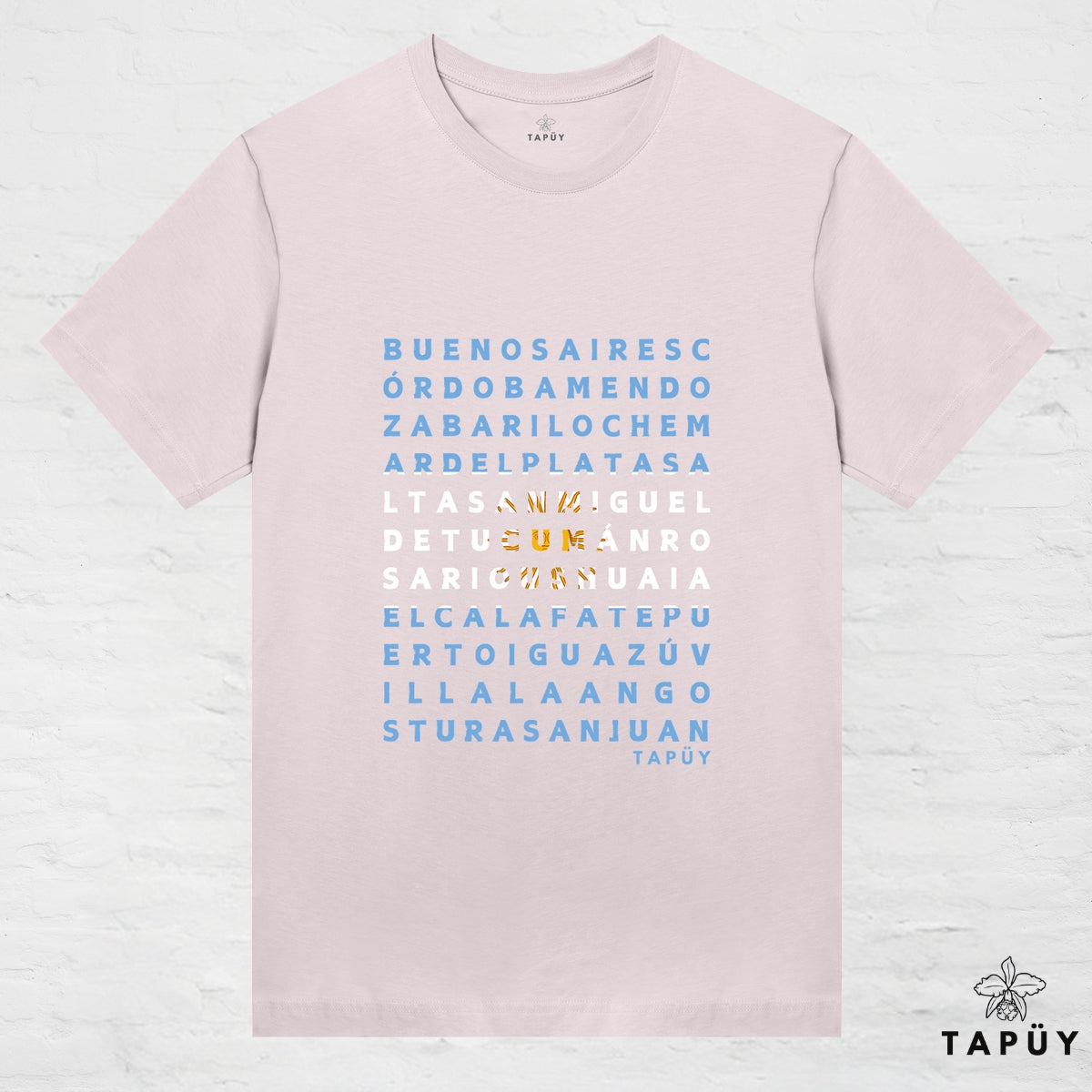 T-Shirt Femme - Ciudades de Argentina Rose Clair / XS de la marque Tapüy