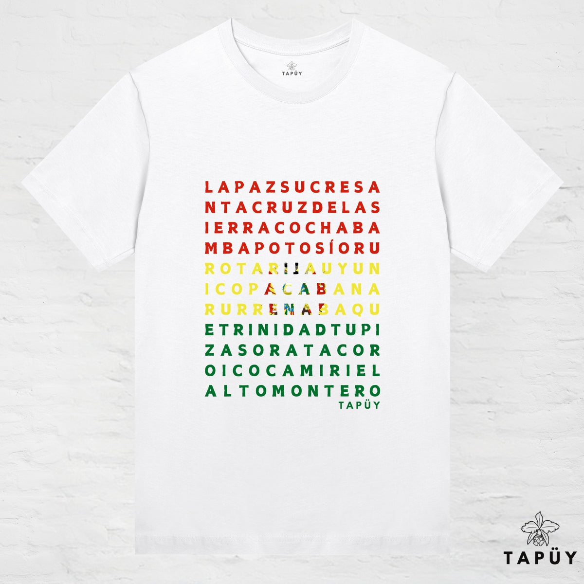 T-Shirt Femme - Ciudades de Bolivia Blanc / XS de la marque Tapüy