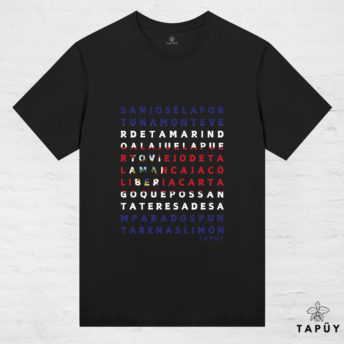 T-Shirt Femme - Ciudades de Costa Rica Noir / XS de la marque Tapüy